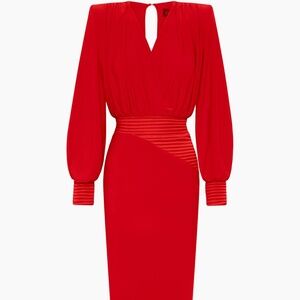 ZHIVAGO Red Midi Dress (Size 10) Brand new